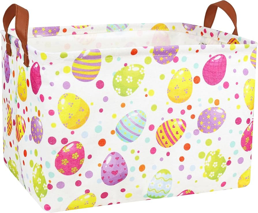 Large Easter Baskets for Kids Personalized Baby Girl Easter Basket Cute Teen Boy Spring Decor (Do... | Amazon (US)