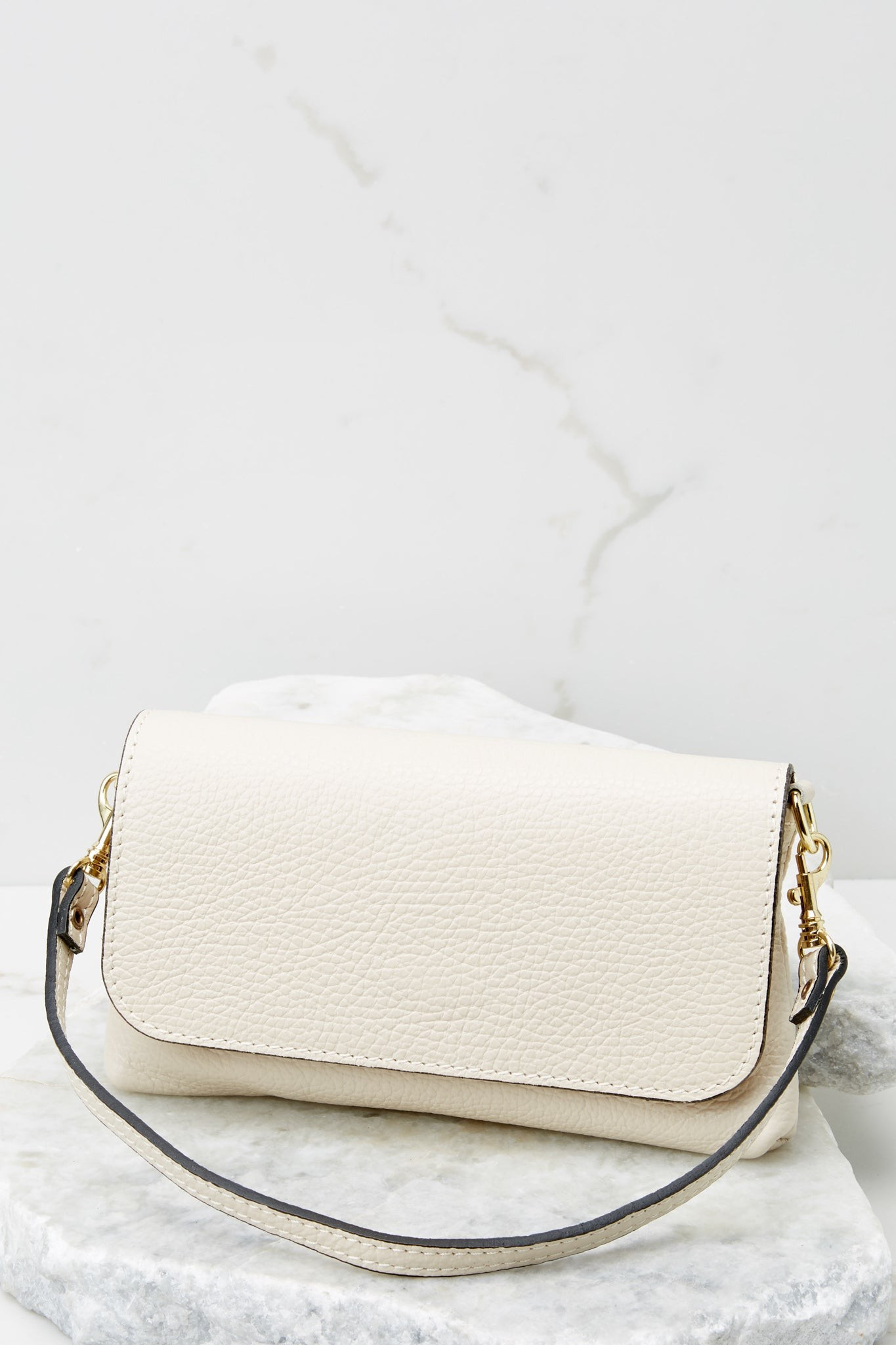 Little Lady Ivory Leather Bag | Red Dress 