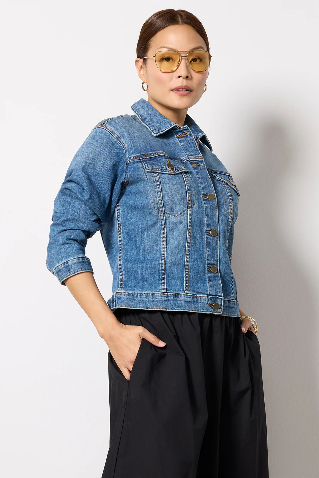 KUT FROM THE KLOTH Women's Juliet Denim Jacket, Size XS, Blue | Evereve