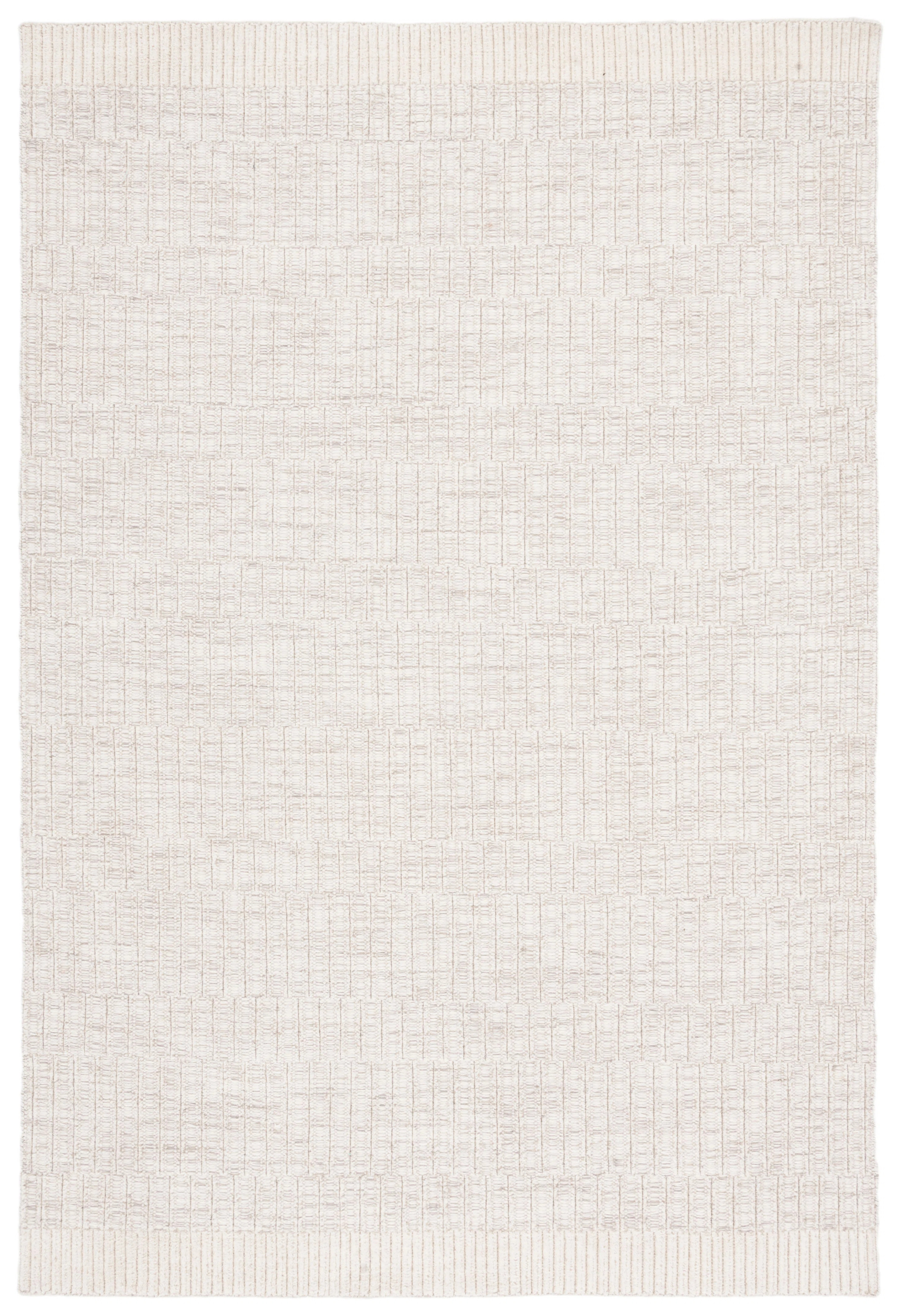 Martha Stewart Hand Loomed Wool/Cotton Solid Color Rug in Ivory/Gray | Wayfair North America
