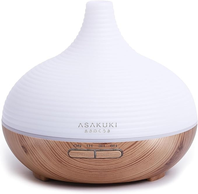 ASAKUKI 300ml Essential Oil Diffuser, Wood Grain Ultrasonic Aromatherapy Diffuser, Quiet Diffuser... | Amazon (UK)