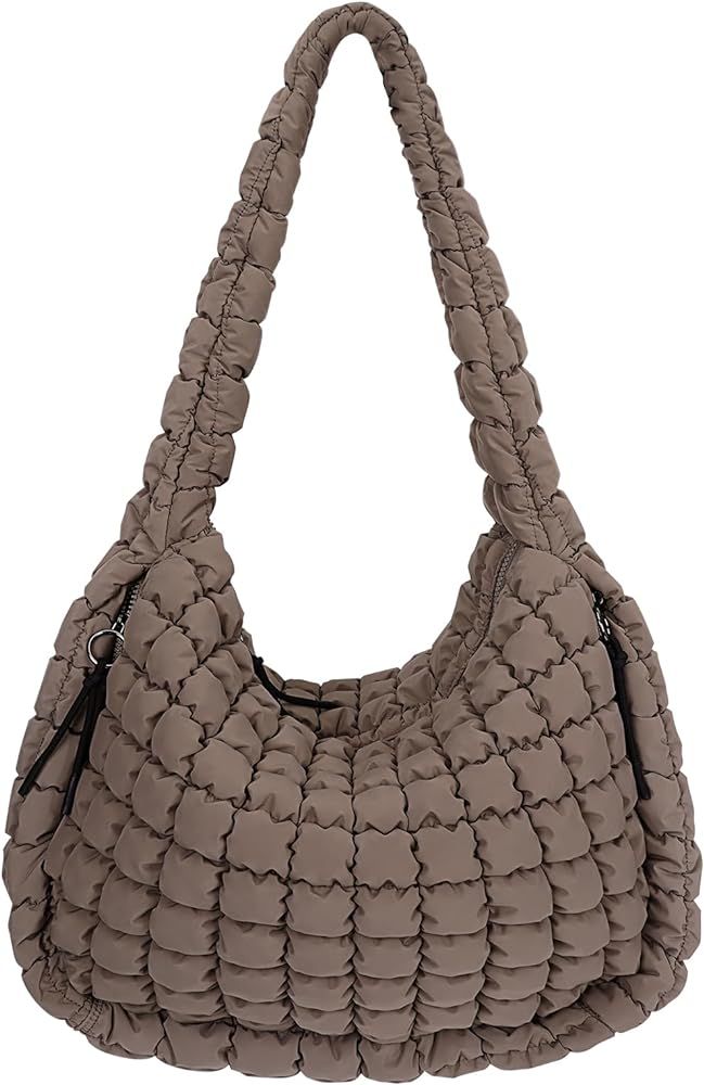 Amazon.com: Juoxeepy Quilted Tote Bag Large Quilted Carryall Puffer Shoulder Bag Lightweight Quil... | Amazon (US)