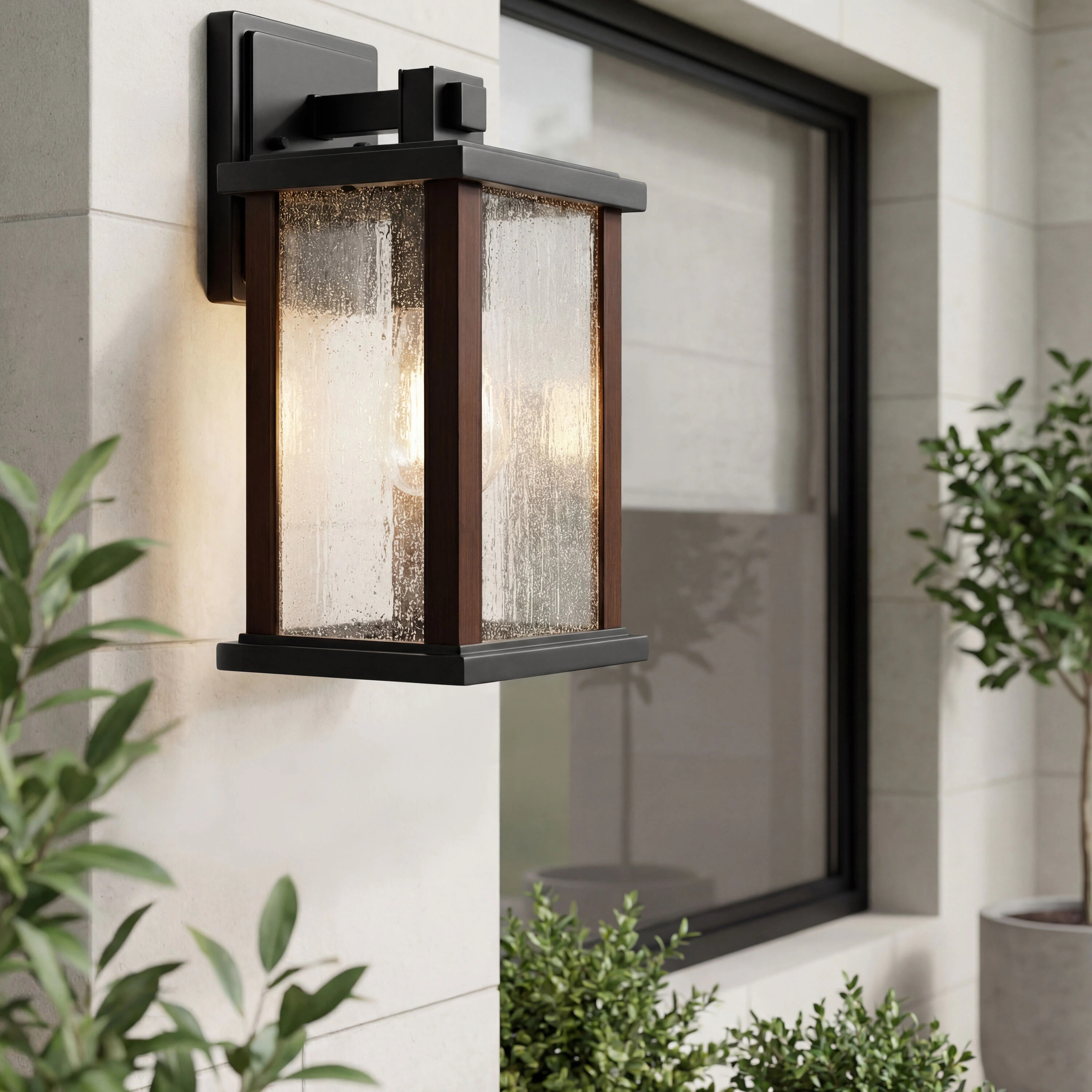 Kichler Marimount 1 -Light 11-in H Black Hardwired Outdoor Wall Light one_size | 59016BK | Lowe's