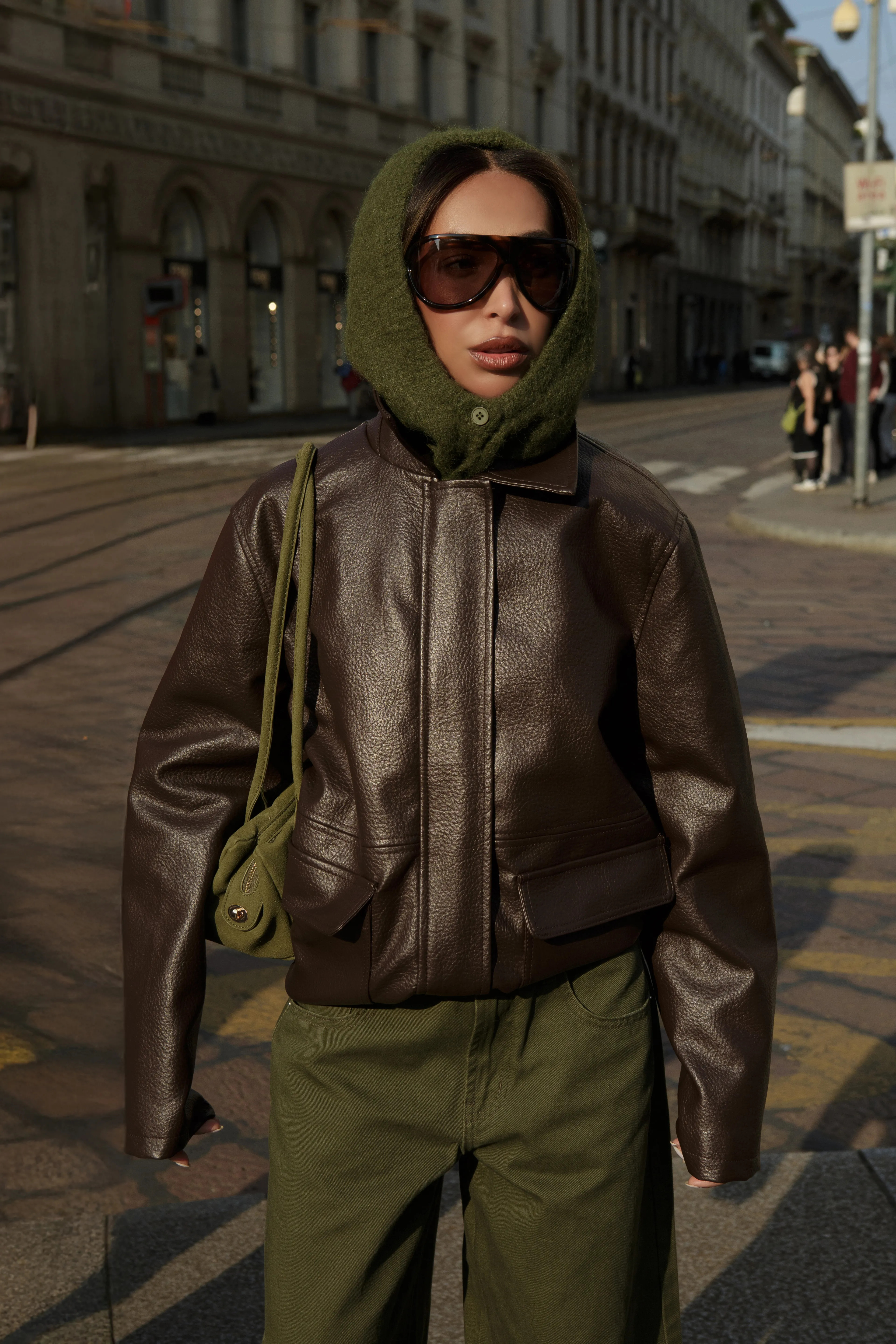 Buttercream Faux Leather Oversized Jacket | PrettyLittleThing US