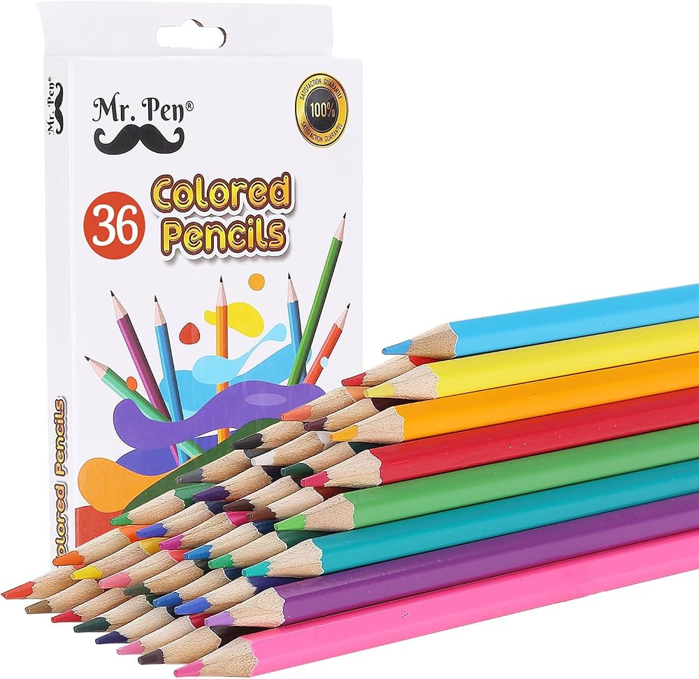 Mr. Pen- Colored Pencils, 36 Pack, Color Pencil Set, Color Pencils, Map Pencils, Colored Pencils ... | Amazon (US)