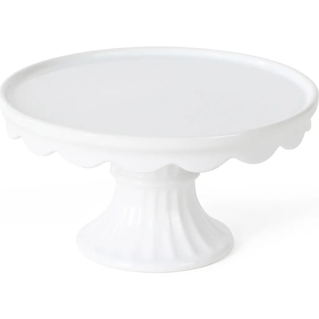 MARTHA STEWART Patterson Round Stoneware Cake Stand in White at Nordstrom | Nordstrom