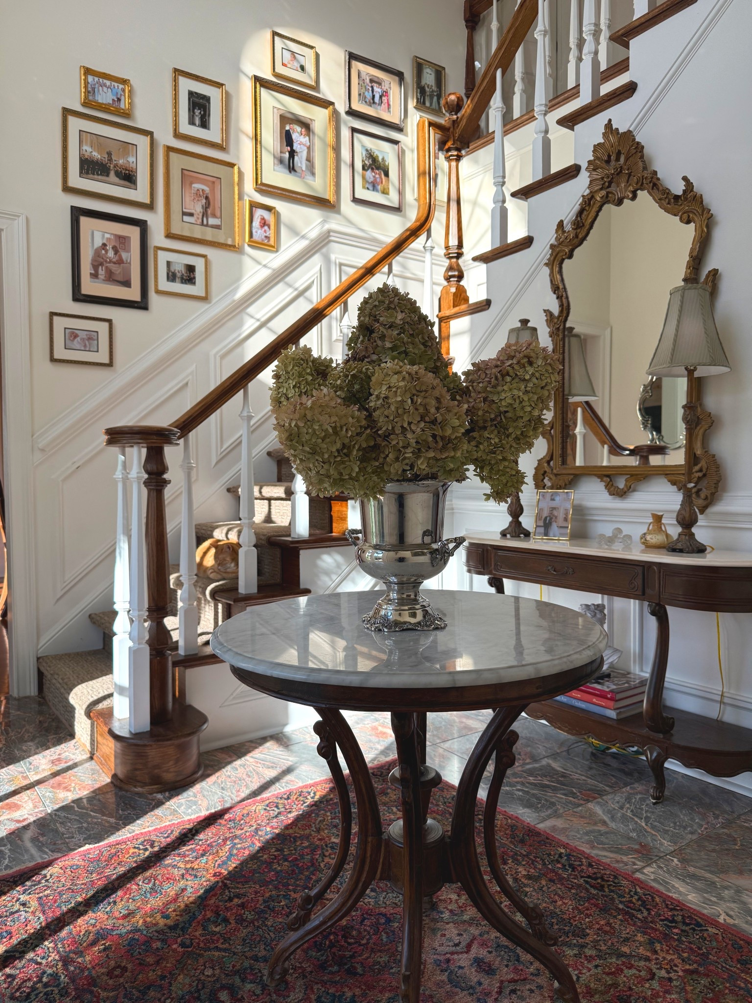 Dried hydrangeas in a vintage champagne bucket might be one of my favorite entry table arrangements 🤍
Sharing similar pieces here for anyone looking to recreate it. 

#LTKHome