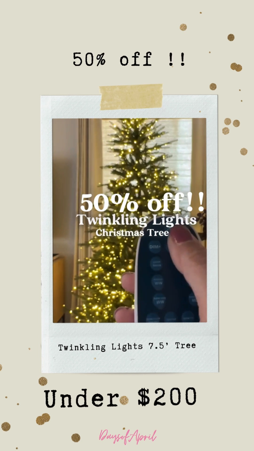 My twinkling lights Christmas tree is now 50% off !! This tree is so beautiful in person and is under $200!!  

Christmas tree, twinkling lights, early Black Friday deal, holiday decor, Christmas decor, Christmas tree decorating 

#LTKHoliday #LTKHome #LTKSeasonal
