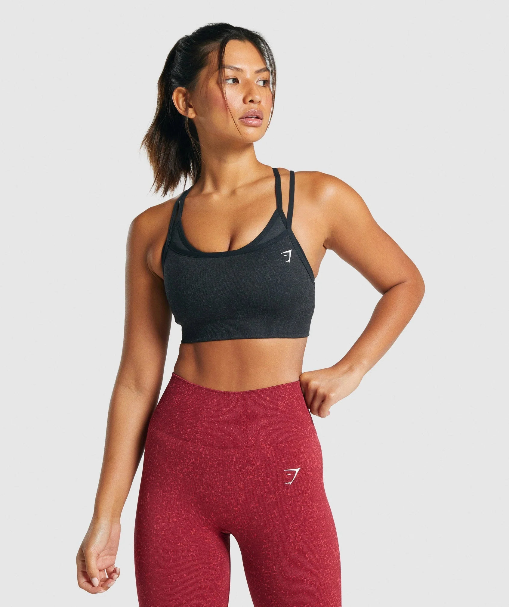 Gymshark Adapt Fleck Seamless Sports Bra - Mineral | Black | Gymshark US