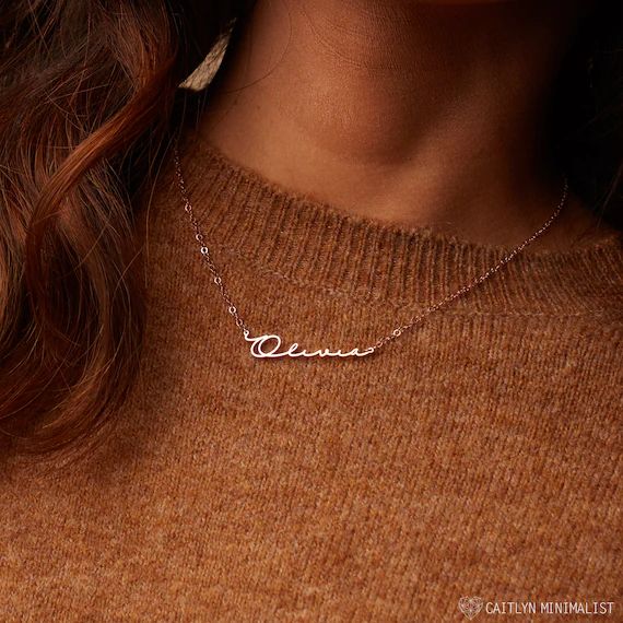 Perfect Gift for Her  Minimalist Name Necklace by | Etsy | Etsy (US)