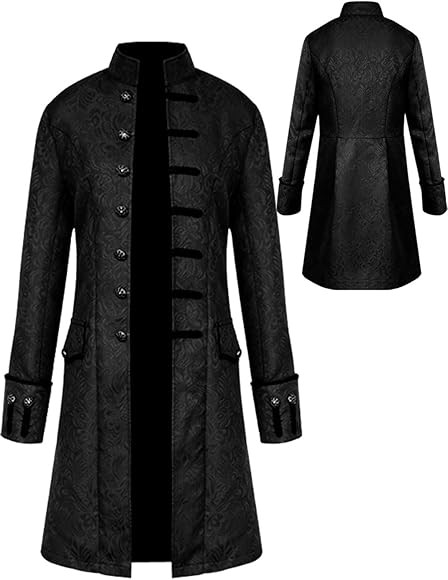 WISHU Mens Vintage Tailcoat Jacket Goth Long Steampunk Formal Gothic Victorian Frock Coat Costume... | Amazon (US)