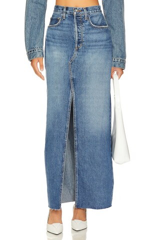 Favorite Daughter The Sadie High Rise Maxi A Line Skirt in Camden from Revolve.com | Revolve Clothing (Global)