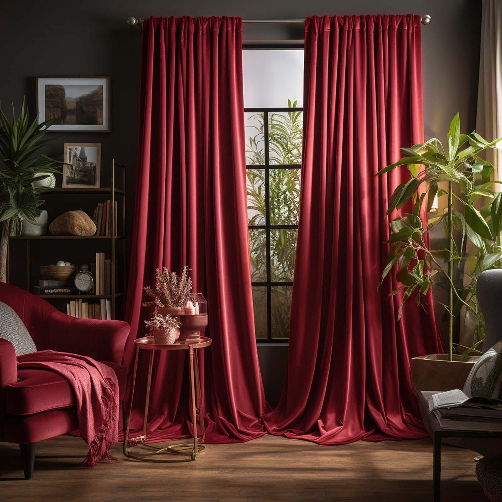 Everly Quinn Lauier Velvet Room Darkening Curtain Pair & Reviews - Wayfair Canada | Wayfair North America