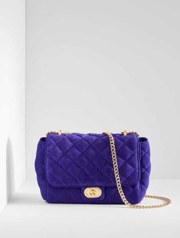 Hayes Quilted Suede Crossbody | Talbots