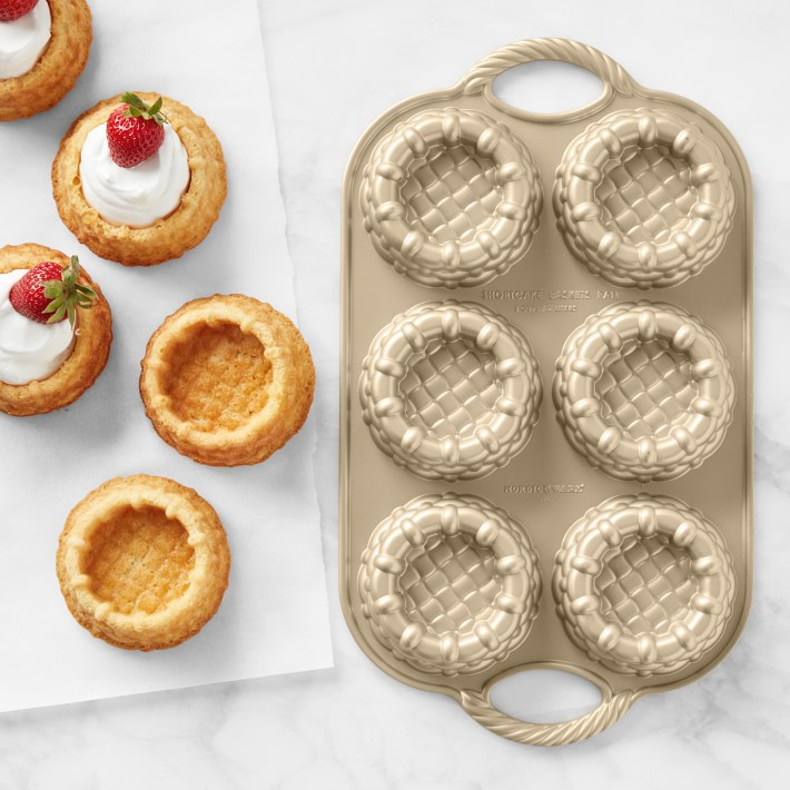Nordic Ware Nonstick Cast Aluminum Shortcake Baskets Pan | Williams-Sonoma