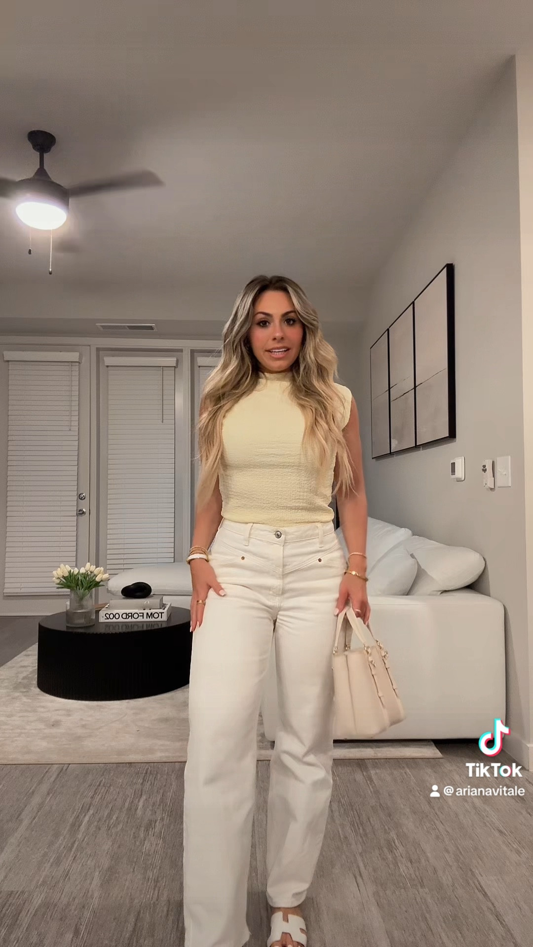 church OOTD 💛 got a 27 short in my jeans + small in the top! I can’t link the Zara bag :( but I did put a Gucci one I love and would style with this as a second option! Xo 

#LTKVideo #LTKStyleTip #LTKWorkwear