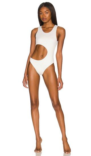 Mel Plisse One Piece in Optic White | Revolve Clothing (Global)