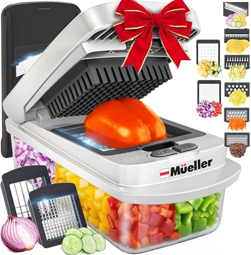 Mueller The Real Original Pro Chopper since 2013 Vegetable Chopper Mandoline Slicer, 8 Blade Food Veggie Chopper Onion Vegetable Cutter with Container, Kitchen Gadgets & Essentials, (10 in 1) | Amazon (US)