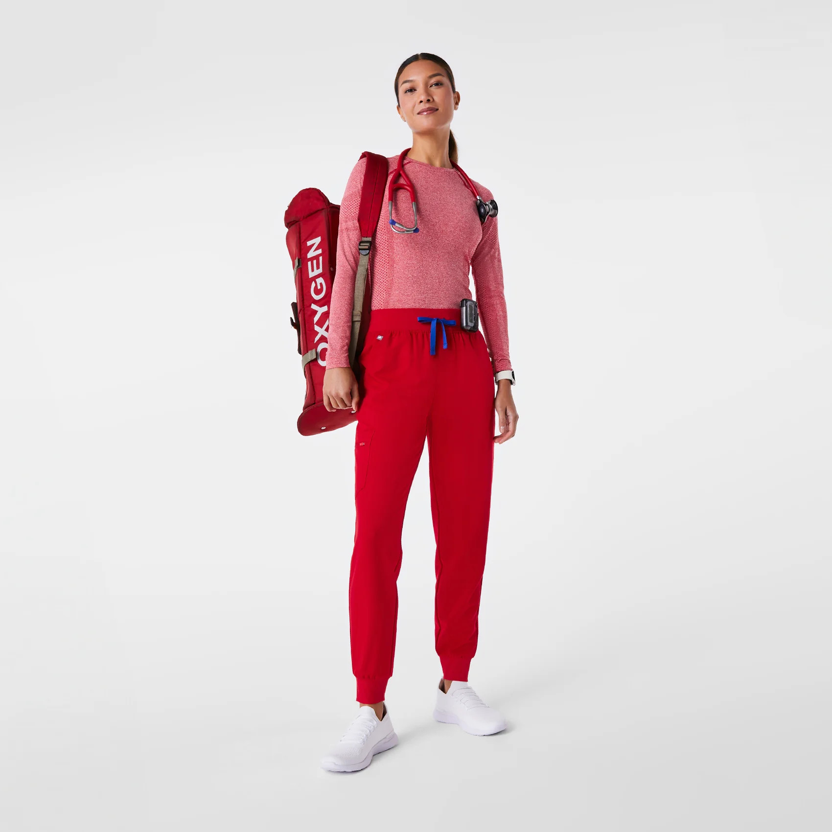 Women’s High Waisted Zamora Jogger Scrub Pants™ - Winning Red · FIGS | FIGS