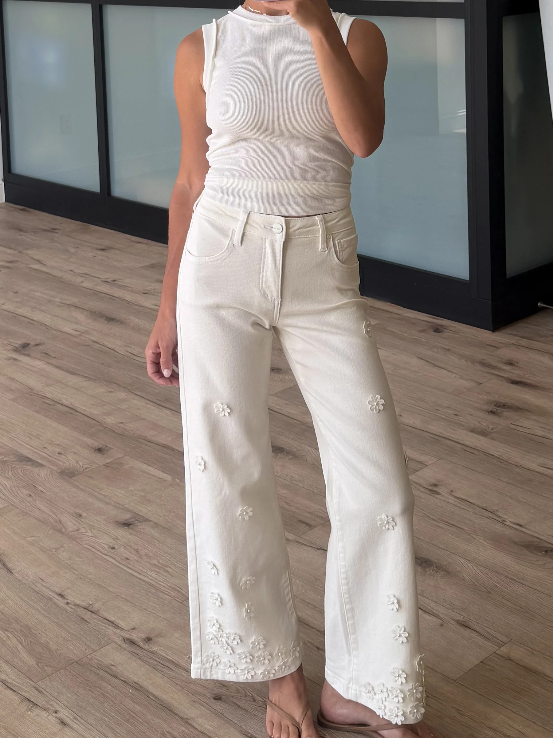 Lily Garden Applique Pants | Ivory | +Plus Available | Shop Talulah