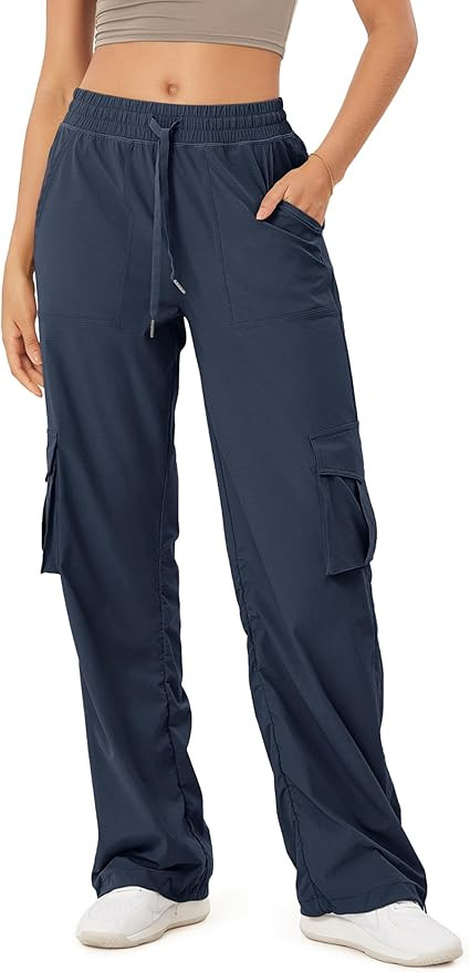ODODOS Stretch Woven Relaxed Cargo Pants for Women Cinchable Hems Lightweight Casual Sweatpants w... | Amazon (US)