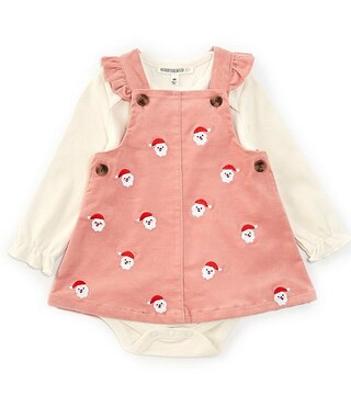 Adventurewear 360 Baby Girls 3-24 Months Bodysuit & Embroidered Santa Shift Dress Set | Dillard's | Dillard's