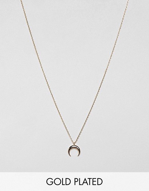 Estella Bartlett – Vergoldete Halskette mit abgerundetem Hornanhänger | ASOS DE