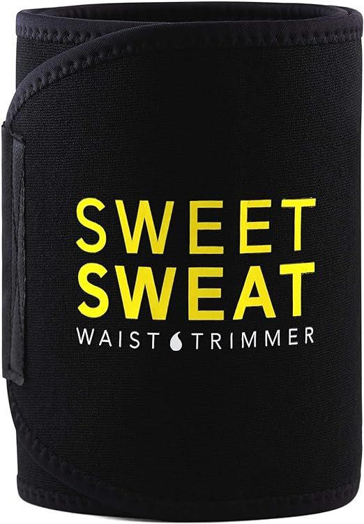 Sweet Sweat Waist Trimmer - Black/Yellow | Premium Waist Trainer Sauna Belt for Men & Women | Amazon (US)