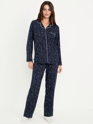 Knit Jersey Pajama Pant Set | Old Navy (US)