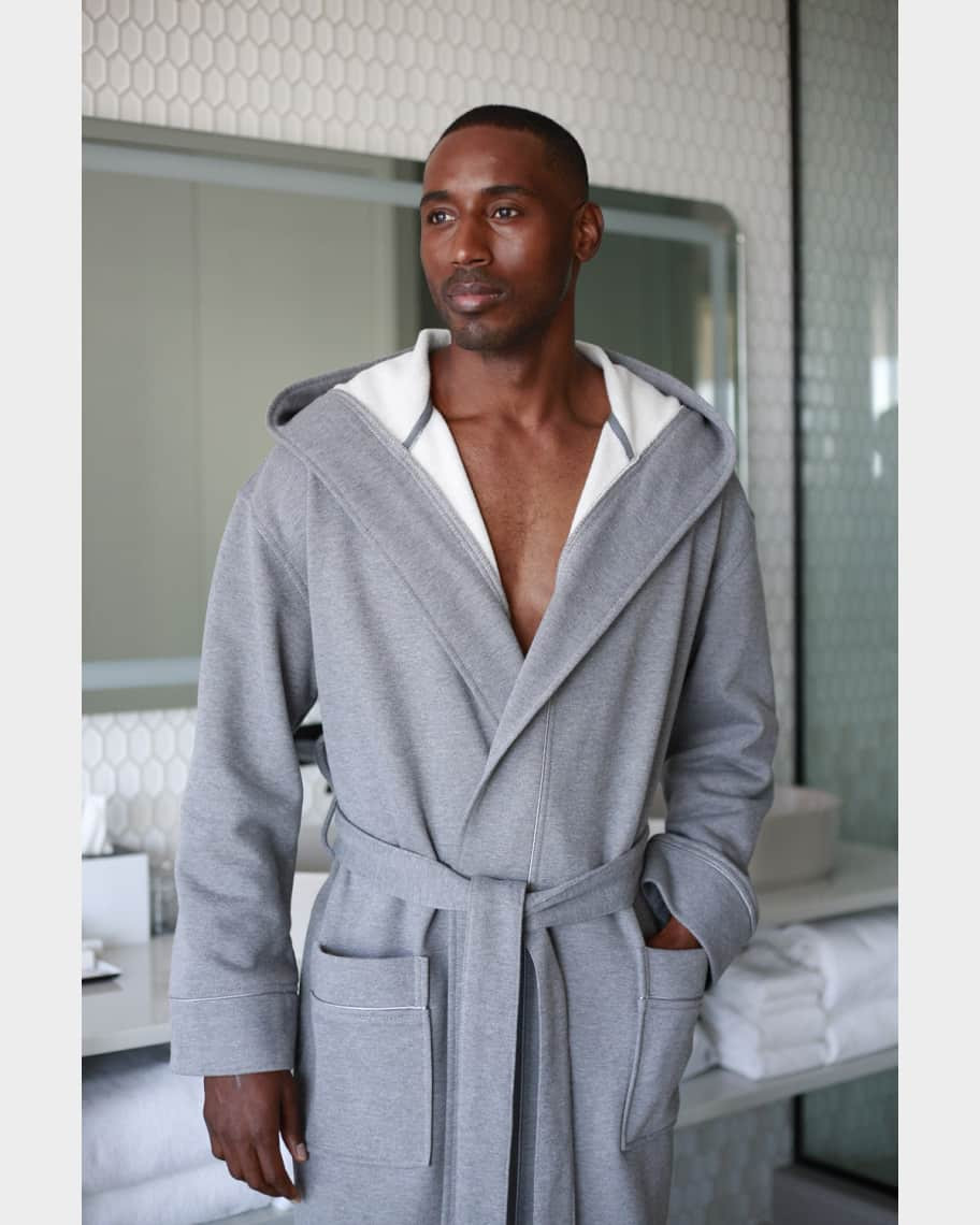 Majestic International Men's Montauk Hooded Fleece Robe | Neiman Marcus
