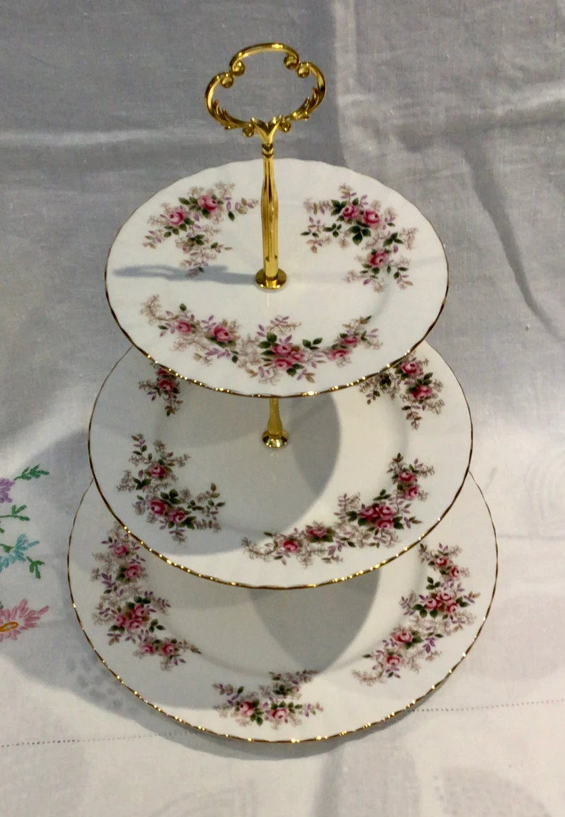 Royal Albert Lavender Rose 3 tiered cake stand cupcake stand | Etsy | Etsy (US)
