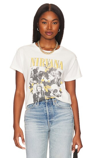 Nirvana Collage Reverse Gf Tee in Vintage White | Revolve Clothing (Global)
