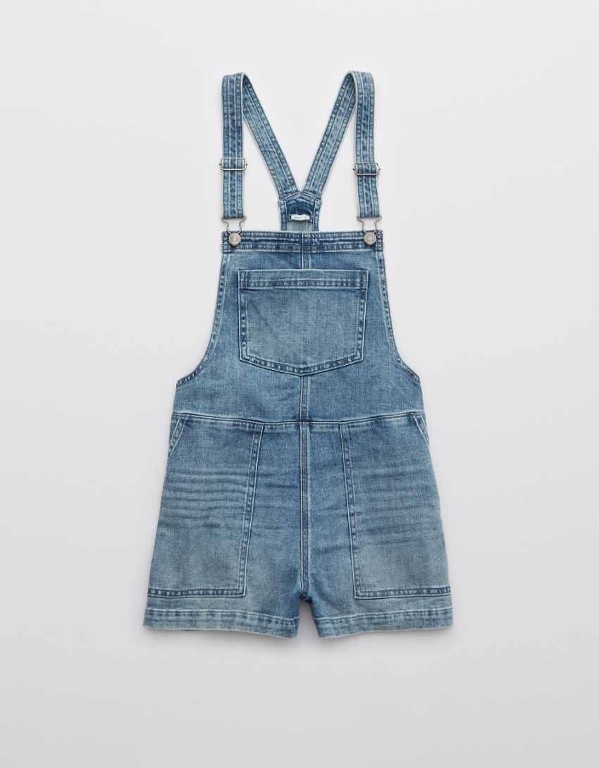 Aerie Werk & Play Denim Shortalls | American Eagle Outfitters (US & CA)