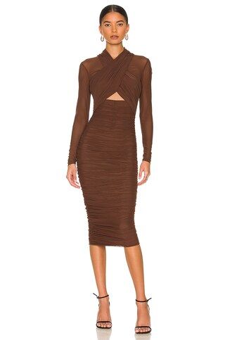 Bardot Aliyah Dress in Chocolate from Revolve.com | Revolve Clothing (Global)