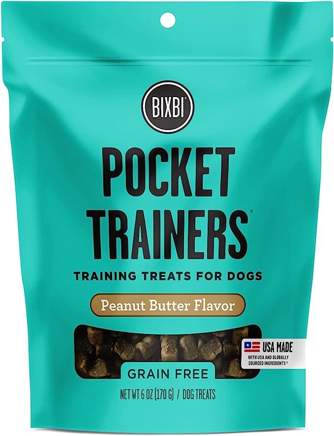 BIXBI Pocket Trainers, Peanut Butter (6 oz, 1 Pouch) - Small Training Treats for Dogs - Low Calor... | Amazon (US)