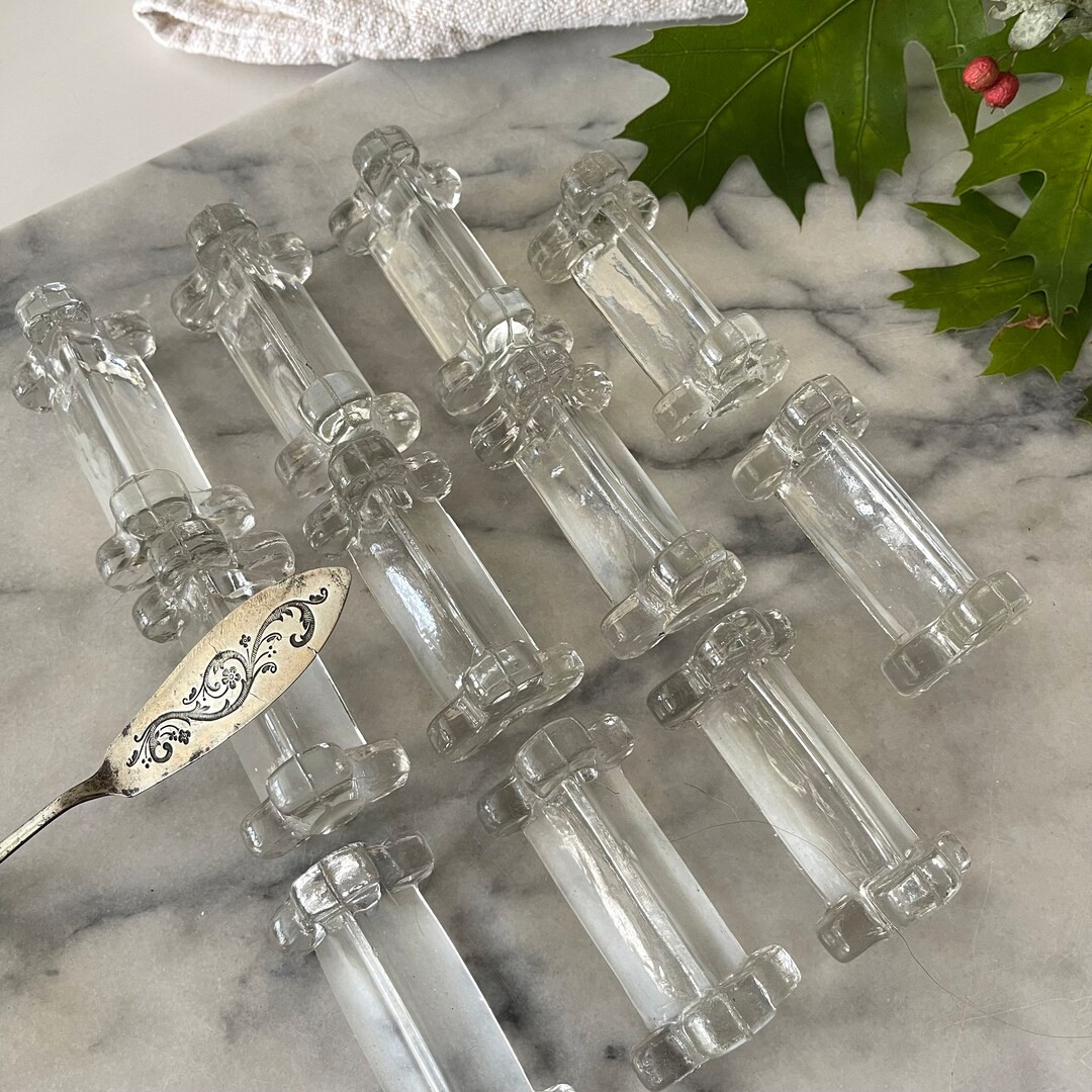 French Antique Glass Knife Rests - Etsy | Etsy (US)