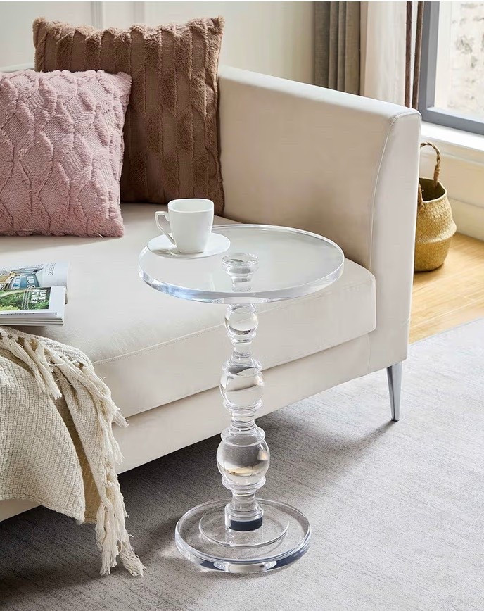 Acrylic End Table, 16" x16" x 23" Modern Pedestal Acrylic Side Table, Clear Round Martini Table for Living Room Bedroom Small Spaces

#LTKmomlife #LTKHome #LTKdayinmylife