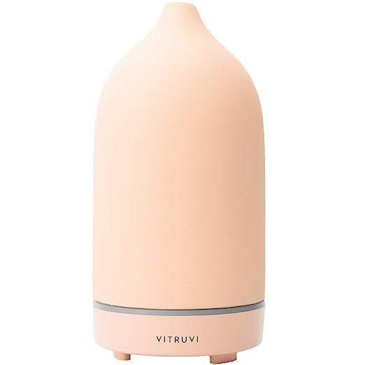 Vitruvi Stone Diffuser, Ceramic Ultrasonic Essential Oil Diffuser for Aromatherapy | Amazon (US)