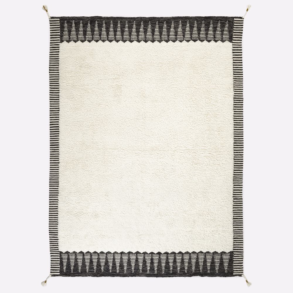 Ikat Border Shag Rug | West Elm (US)