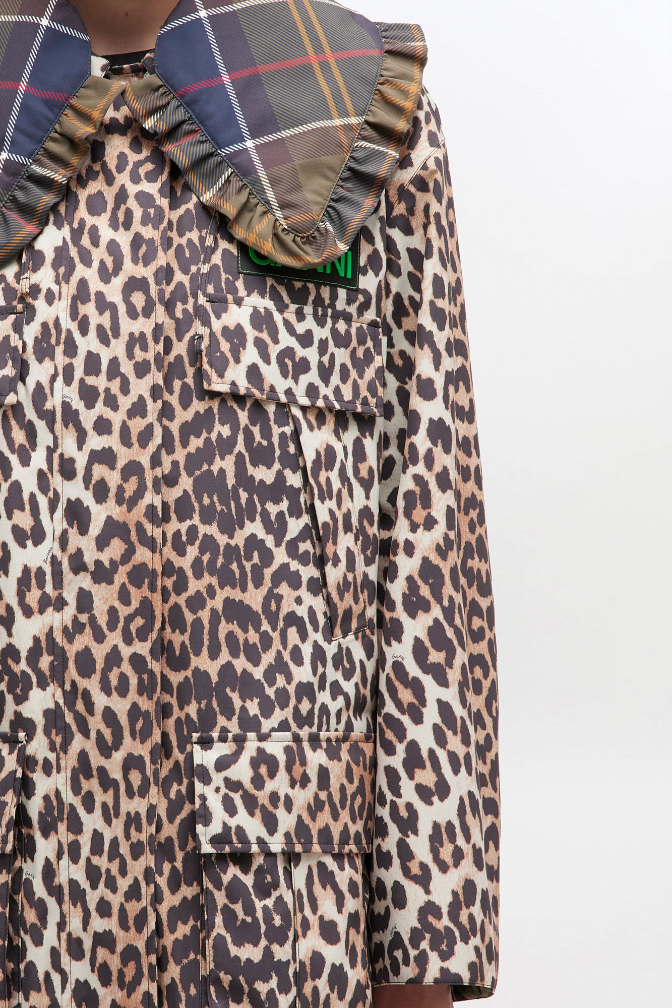 Long Coat in Leopard | Ganni
