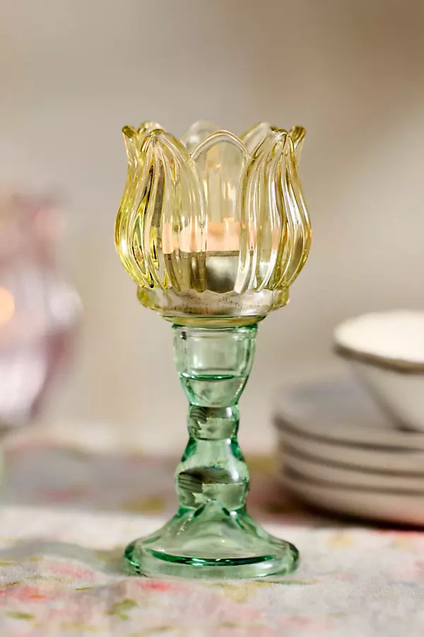 Tulip Glass Votive Holder | Anthropologie (US)