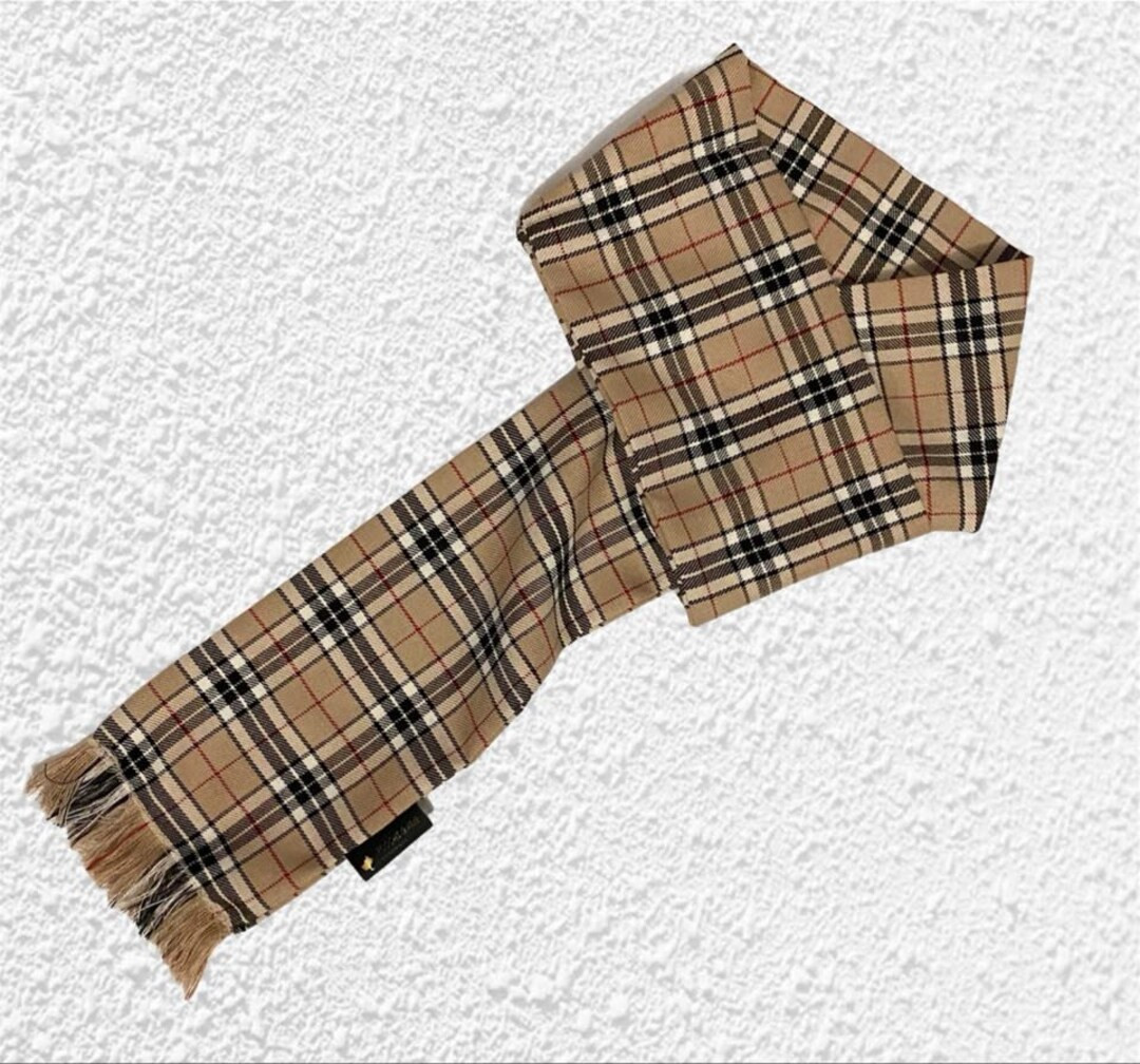 Beige Tartan Pet Scarf | Etsy (US)