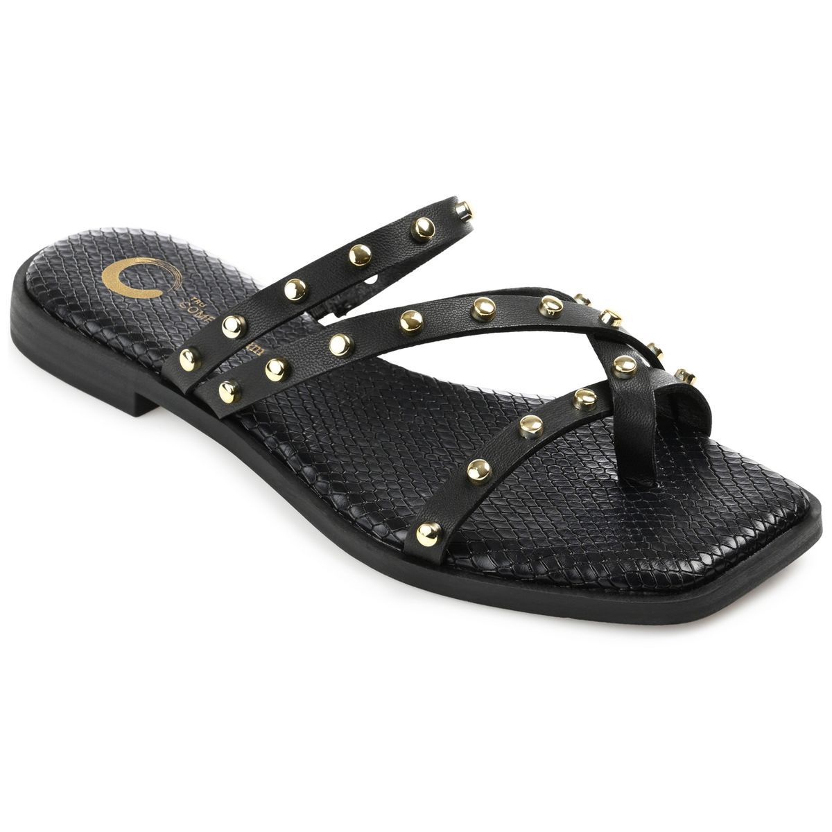 Journee Collection Womens Fanny Tru Comfort Foam Slide Low Block Heel Sandals | Target
