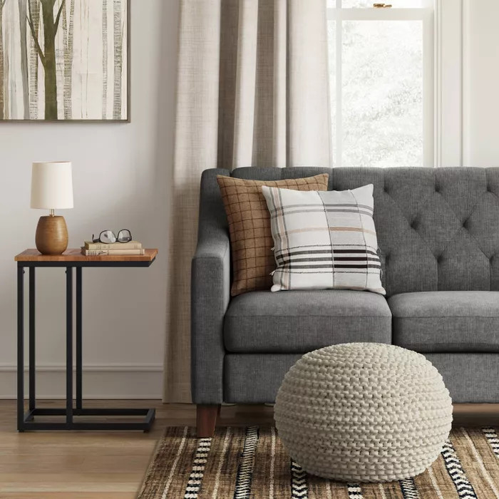 Cloverly Chunky Knit Pouf - Threshold™ | Target
