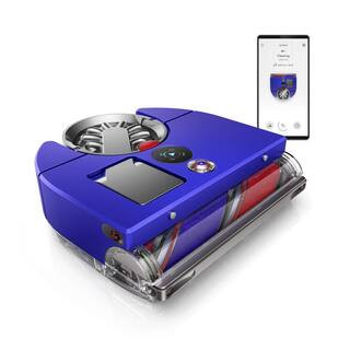 360-Volt is Nav 12.6 in. Robotic Vacuum with Smart Navigation in Blue | The Home Depot