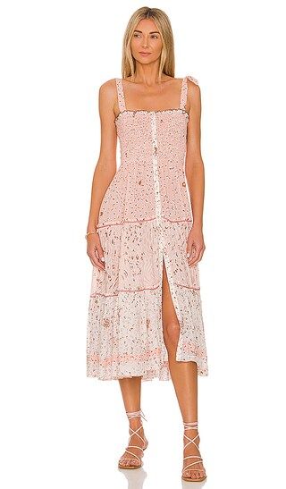 Triny Midi Dress in Pink St Tropez | Revolve Clothing (Global)