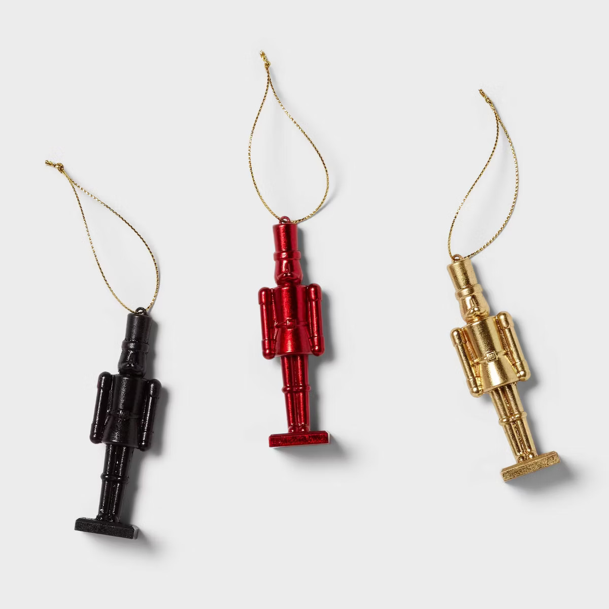 3pc Metallic Nutcracker Mini Christmas Tree Ornament Set - Wondershop™ | Target