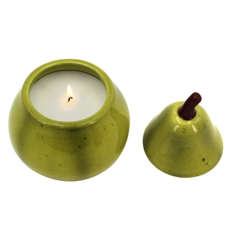 Better Homes & Gardens 1-Wick Ceramic Figural Candle, Pear and Clover, 6 oz | Walmart (US)