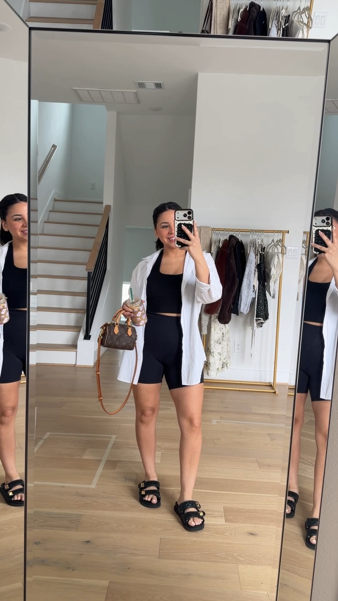 Biker shorts: small
Tank: small
Button down: small
Slides: 6 
Nano speedy bag 
Nail day 
Vlog

#LTKgrwm #LTKootd #LTKdayinmylife