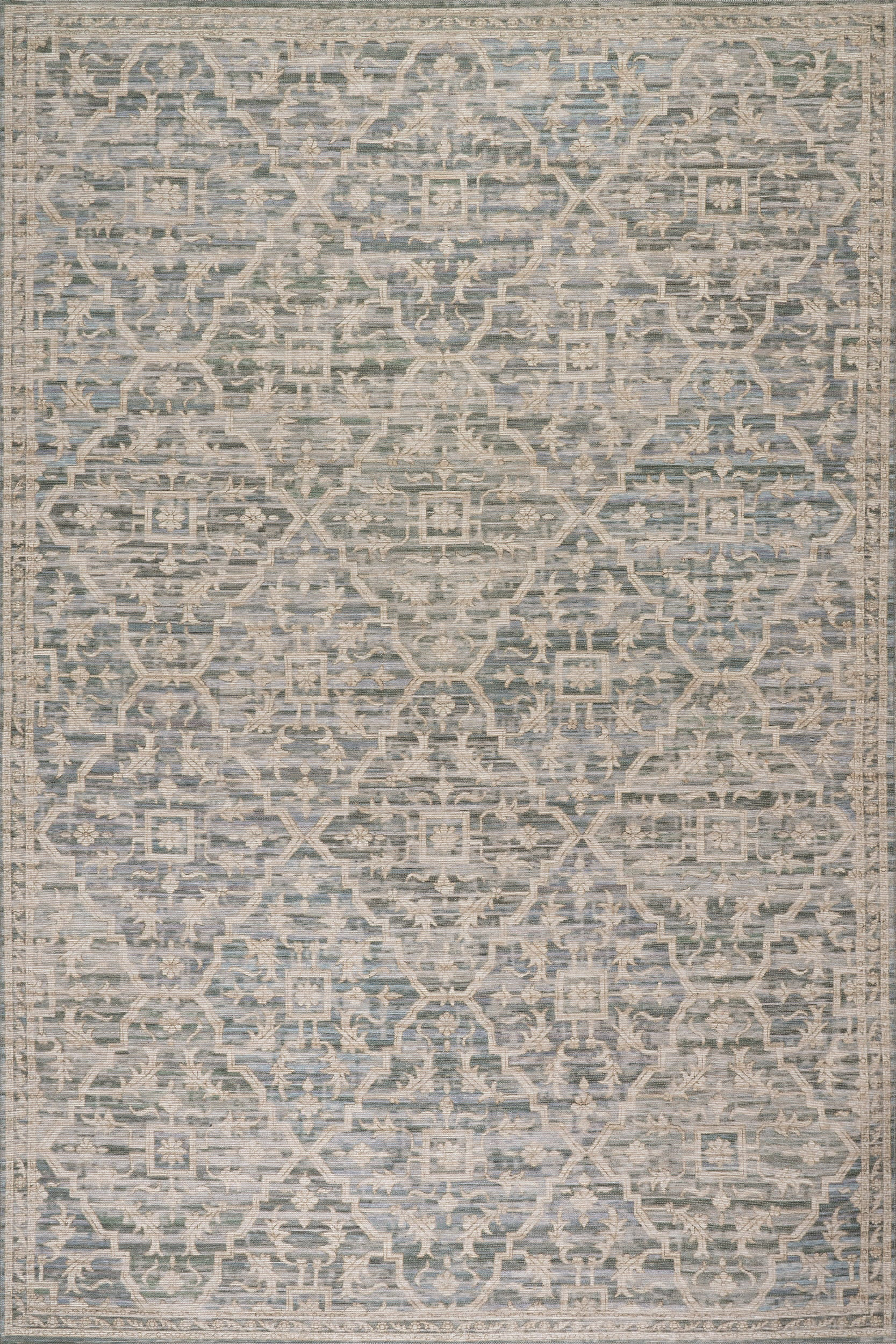 Blue Nefre Traditional Diamond 6' 7"" x 9' rug | Rugs USA